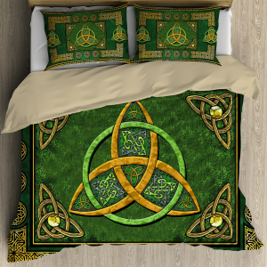 Trinity Knot Pattern St Patrick's Day Duvet Cover Bedding Set 3 trinity knot pattern st patricks day duvet cover bedding set 4371