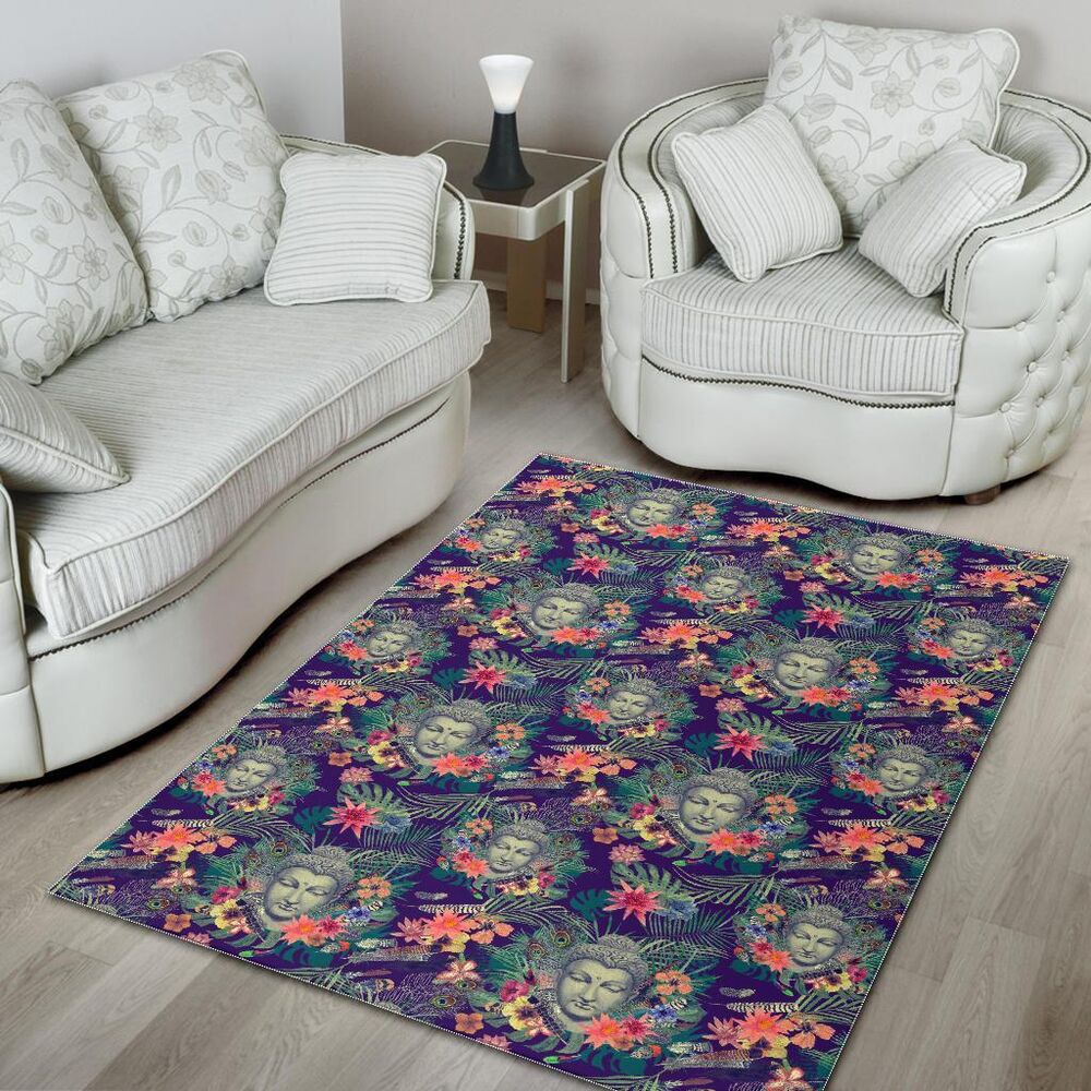 Tropical Buddha Print Area Rug Floor Decor tropical buddha print area rug floor decor 3991