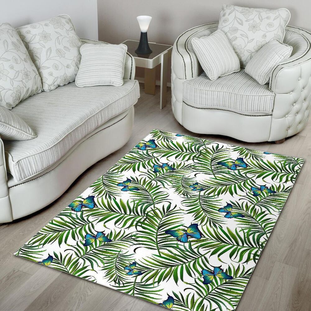 Tropical Butterfly Pattern Print Area Rug Floor Decor tropical butterfly pattern print area rug floor decor 1934