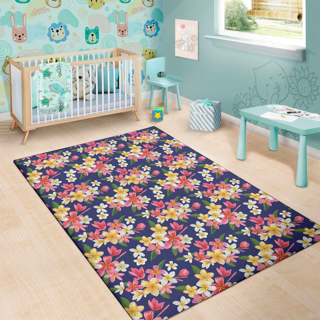 Tropical Frangipani Plumeria Print Area Rug Floor Decor tropical frangipani plumeria print area rug floor decor 2972