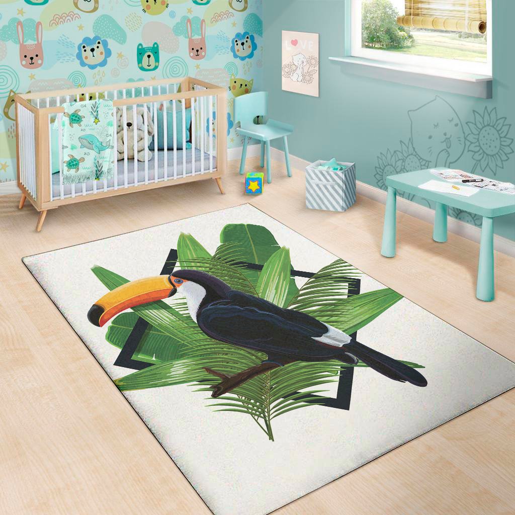 Tropical Toco Toucan Print Area Rug Floor Decor tropical toco toucan print area rug floor decor 7016