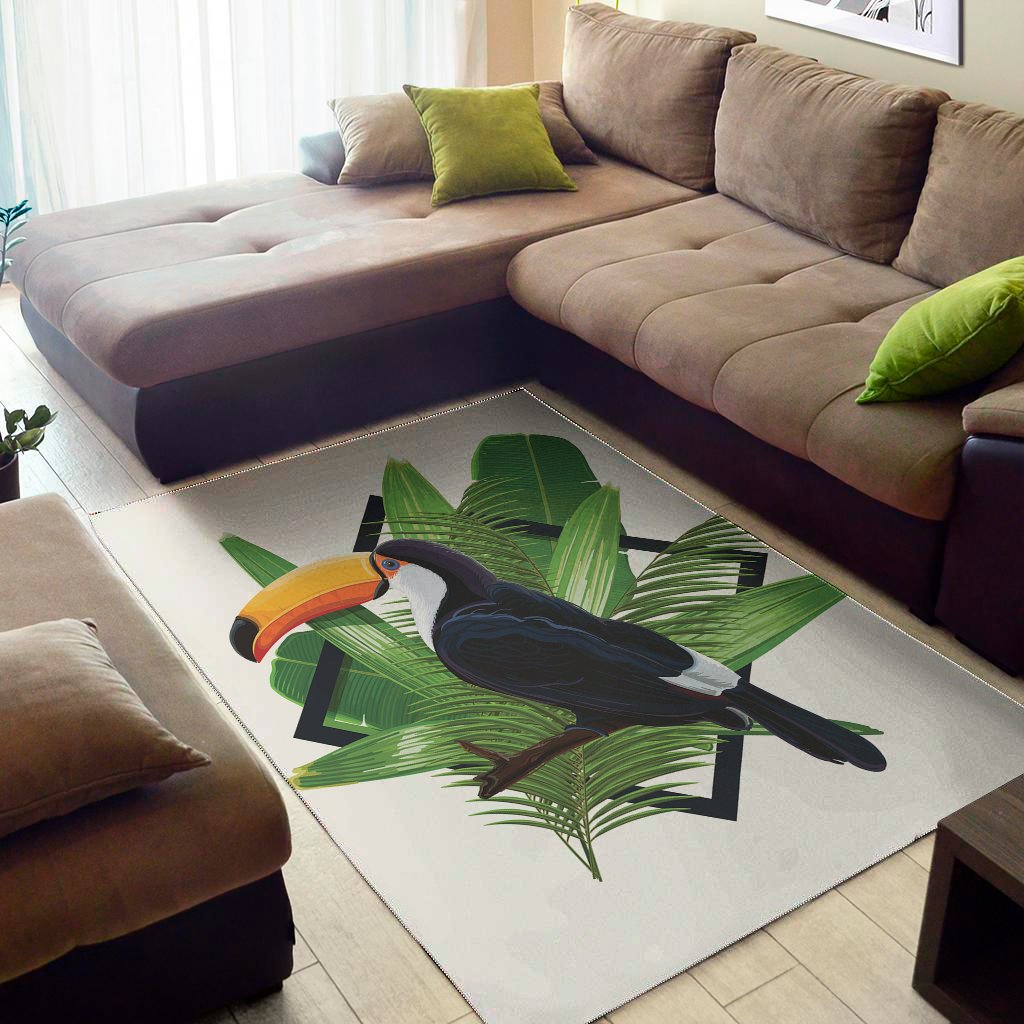 Tropical Toco Toucan Print Area Rug Floor Decor tropical toco toucan print area rug floor decor 8667