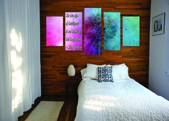 true intelligence abstract 5 panel canvas art wall decor 3238