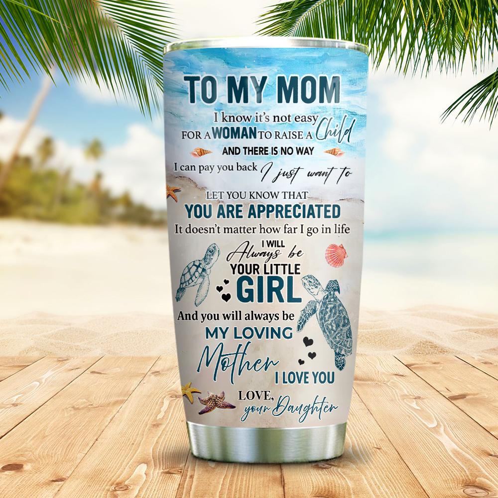 turtle daughter to mom personalized stainless steel tumbler 3662