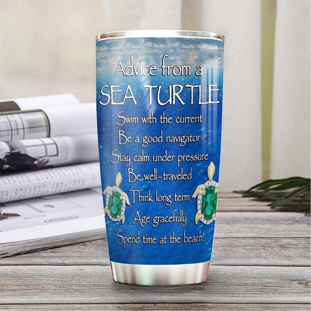 turtle gemstone personalized stainless steel tumbler 4863