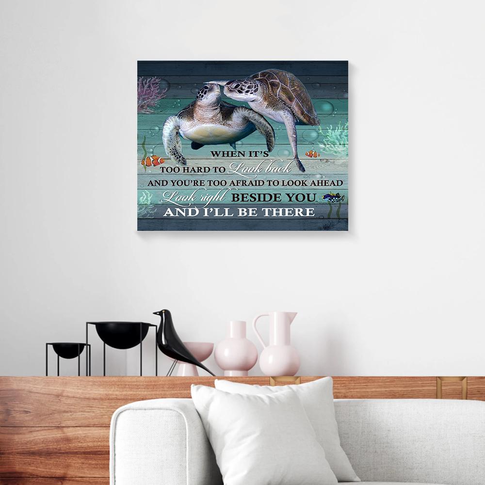 turtle love canvas prints wall art decor 8174