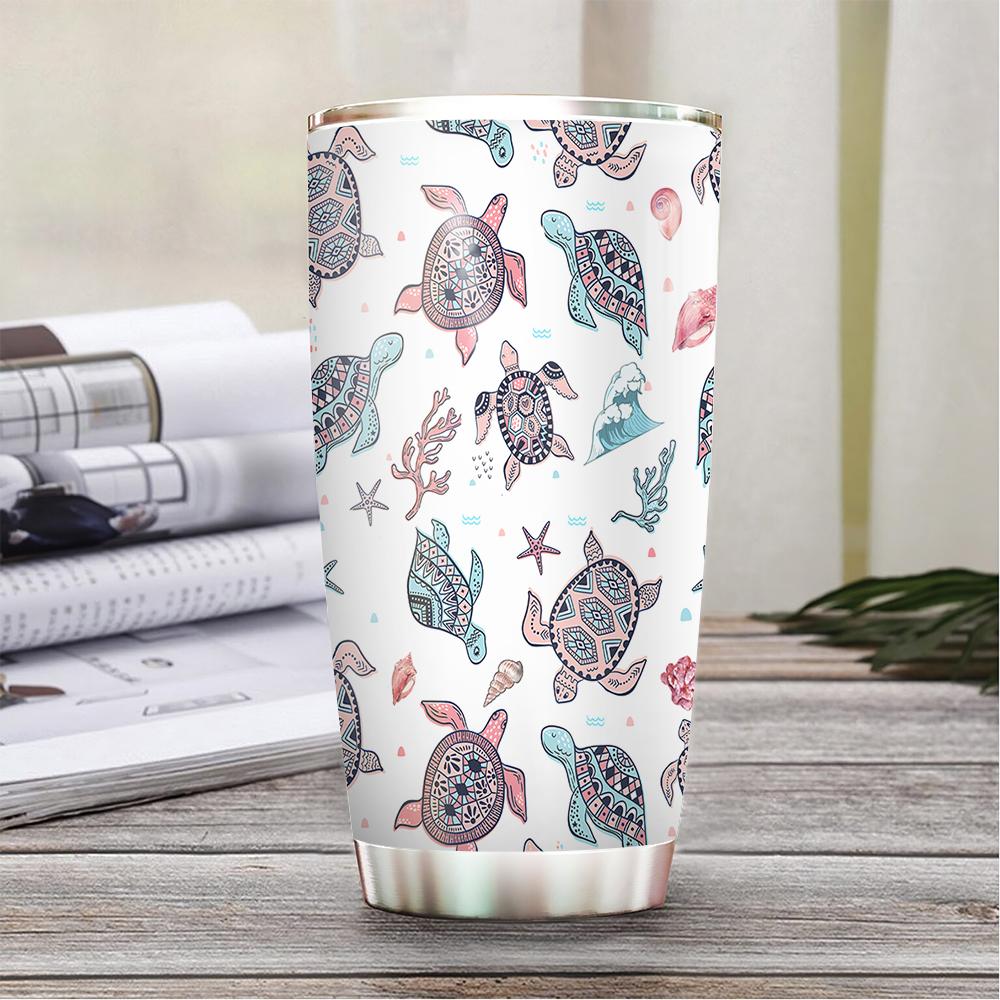 turtle pattern gift for turtle lover present idea for turtle lover stainless steel tumbler 1717