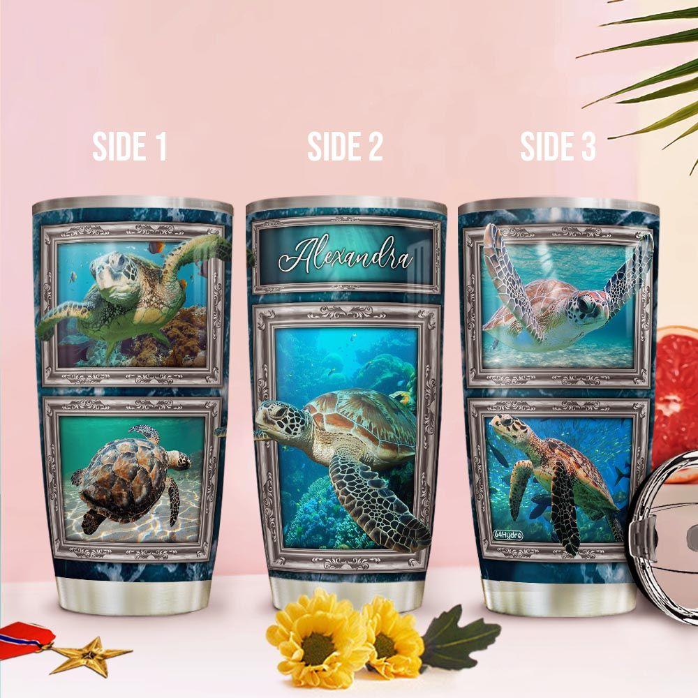 Turtle Personalized Stainless Steel Tumbler turtle personalized stainless steel tumbler 4438
