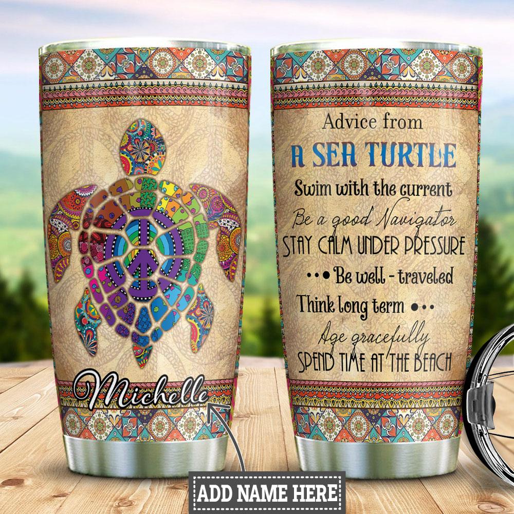 turtles personalized stainless steel tumbler 7207