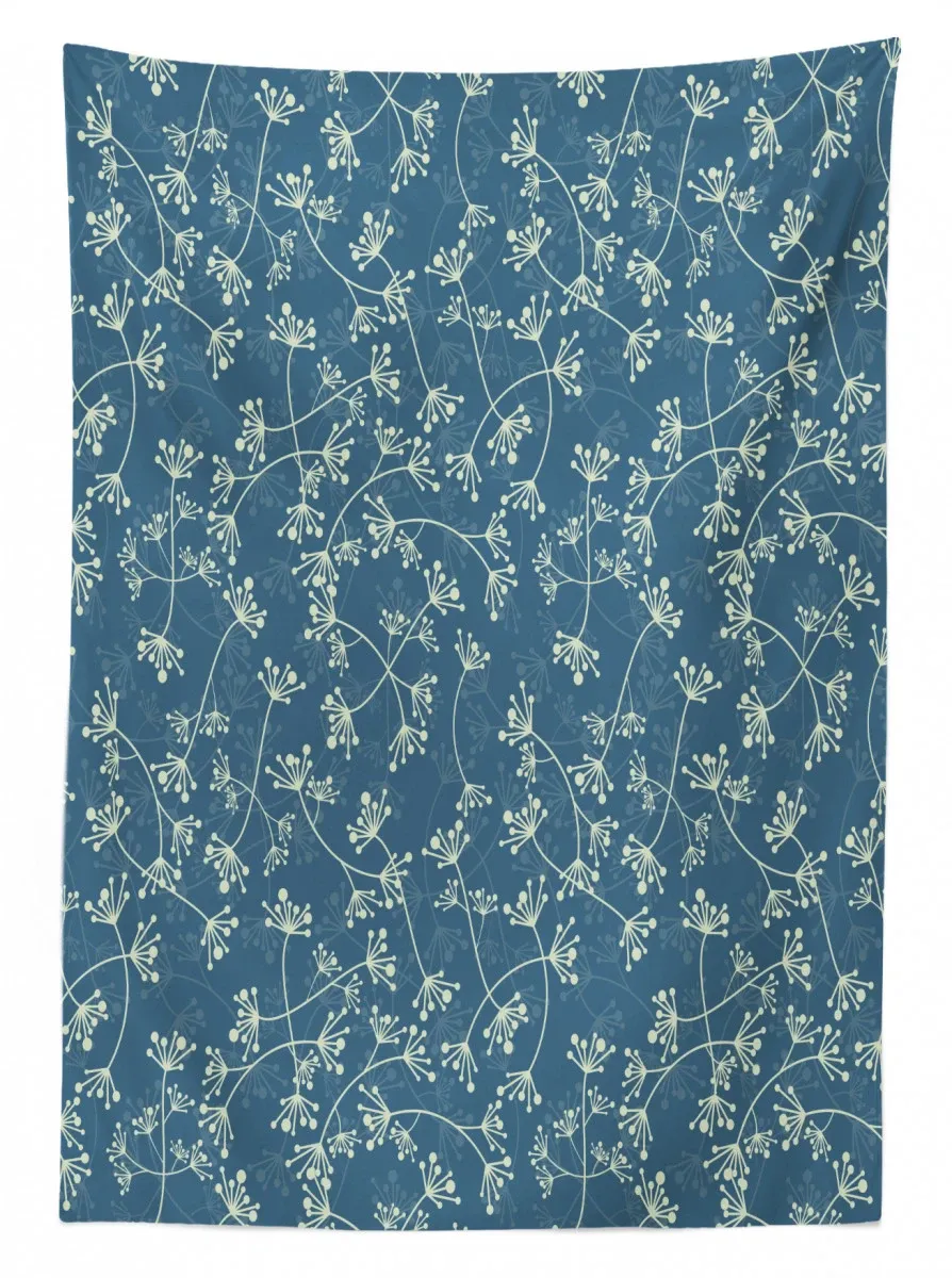 twiggy spring petal blue 3d printed tablecloth table decor 6464