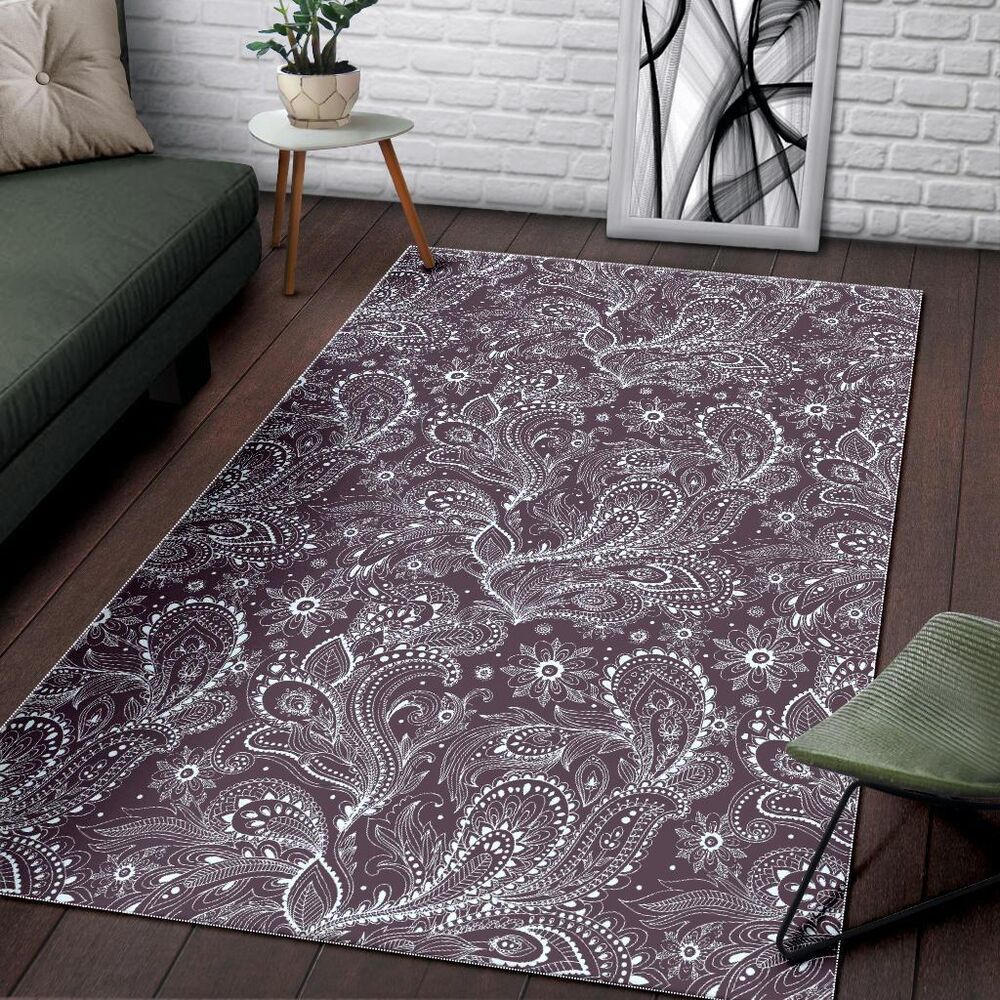 Umber Floral Bohemian Pattern Print Area Rug Floor Decor umber floral bohemian pattern print area rug floor decor 4723
