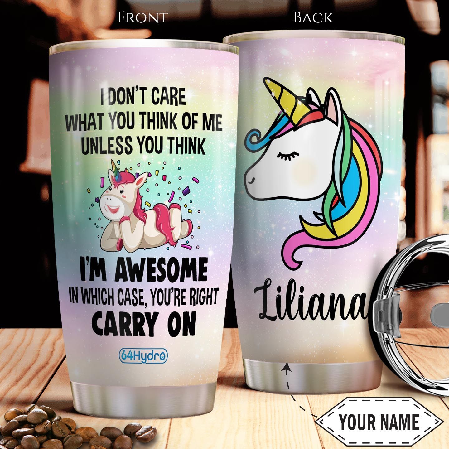 Unicorn Personalized Stainless Steel Tumbler unicorn personalized stainless steel tumbler 3543