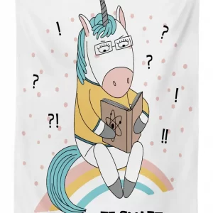 unicorn rainbow physics 3d printed tablecloth table decor 1897