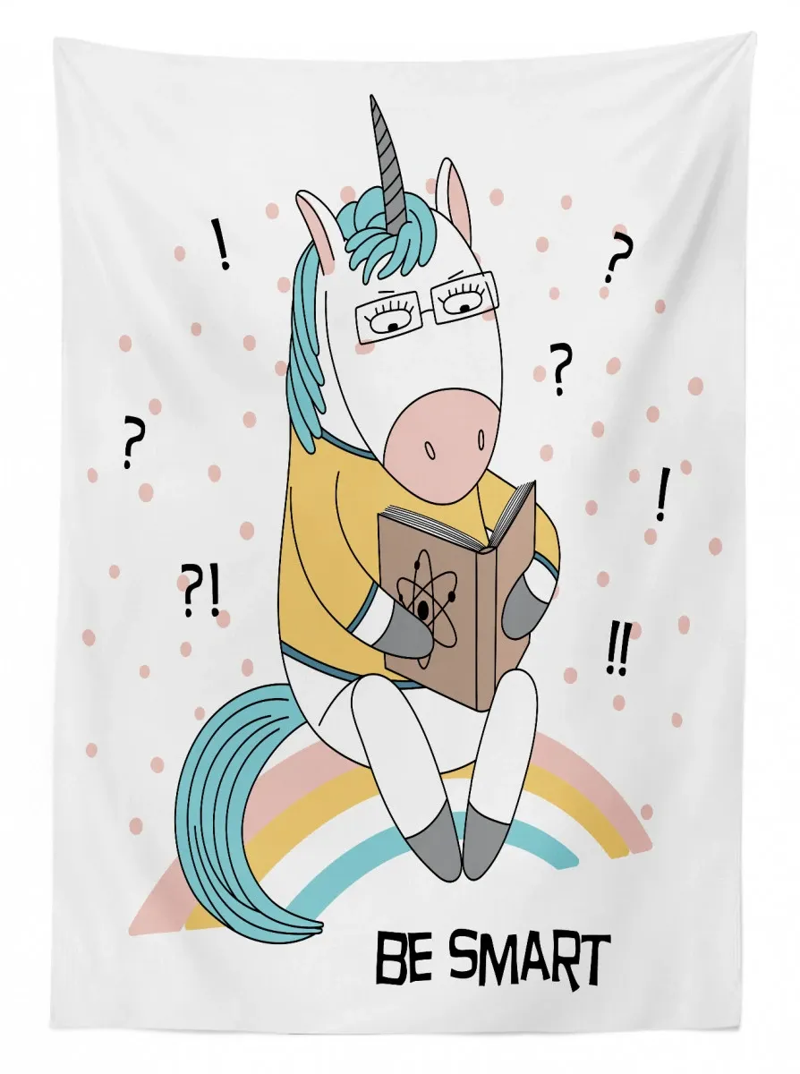 unicorn rainbow physics 3d printed tablecloth table decor 1897