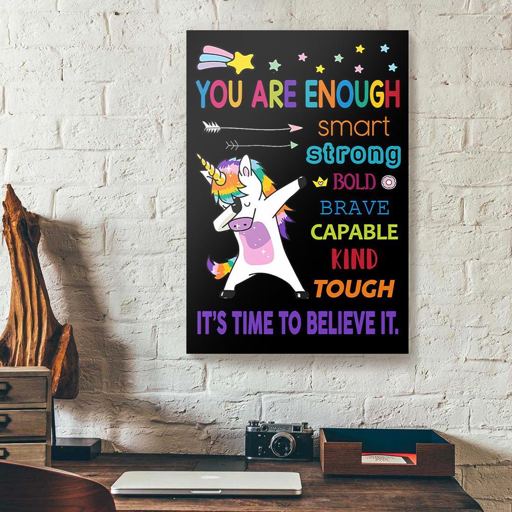 unicorn teacher canvas prints wall art decor 6493