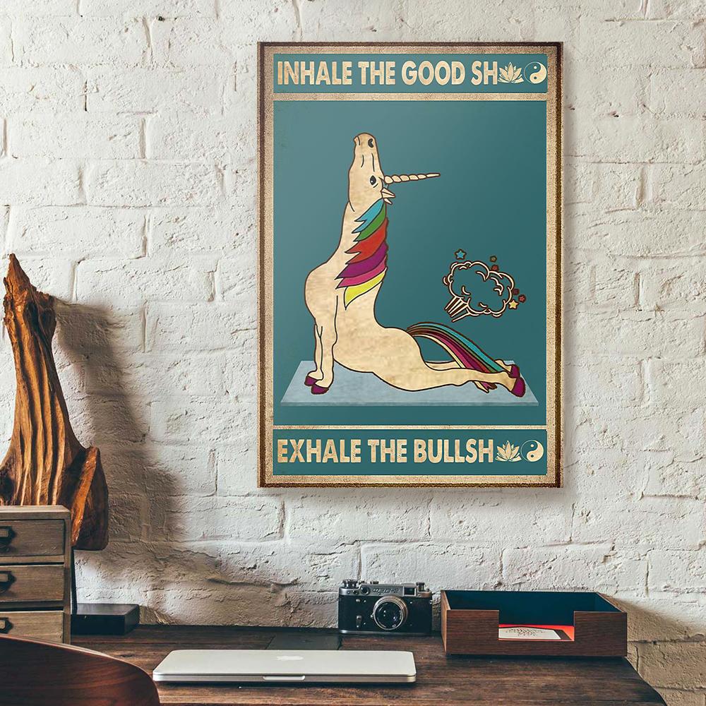 unicorn yoga canvas prints wall art decor 1729