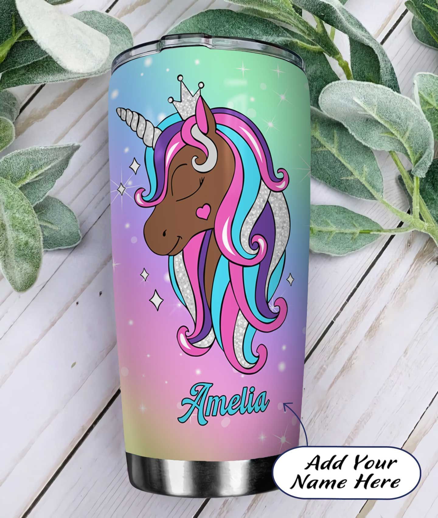 Unique Afro Unicorn Personalized Stainless Steel Tumbler unique afro unicorn personalized stainless steel tumbler 4118