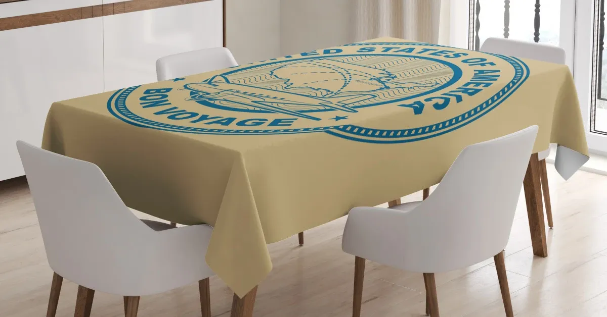 united states map plane 3d printed tablecloth table decor 2844