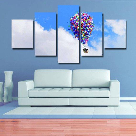 up sky abstract 5 panel canvas art wall decor 4599