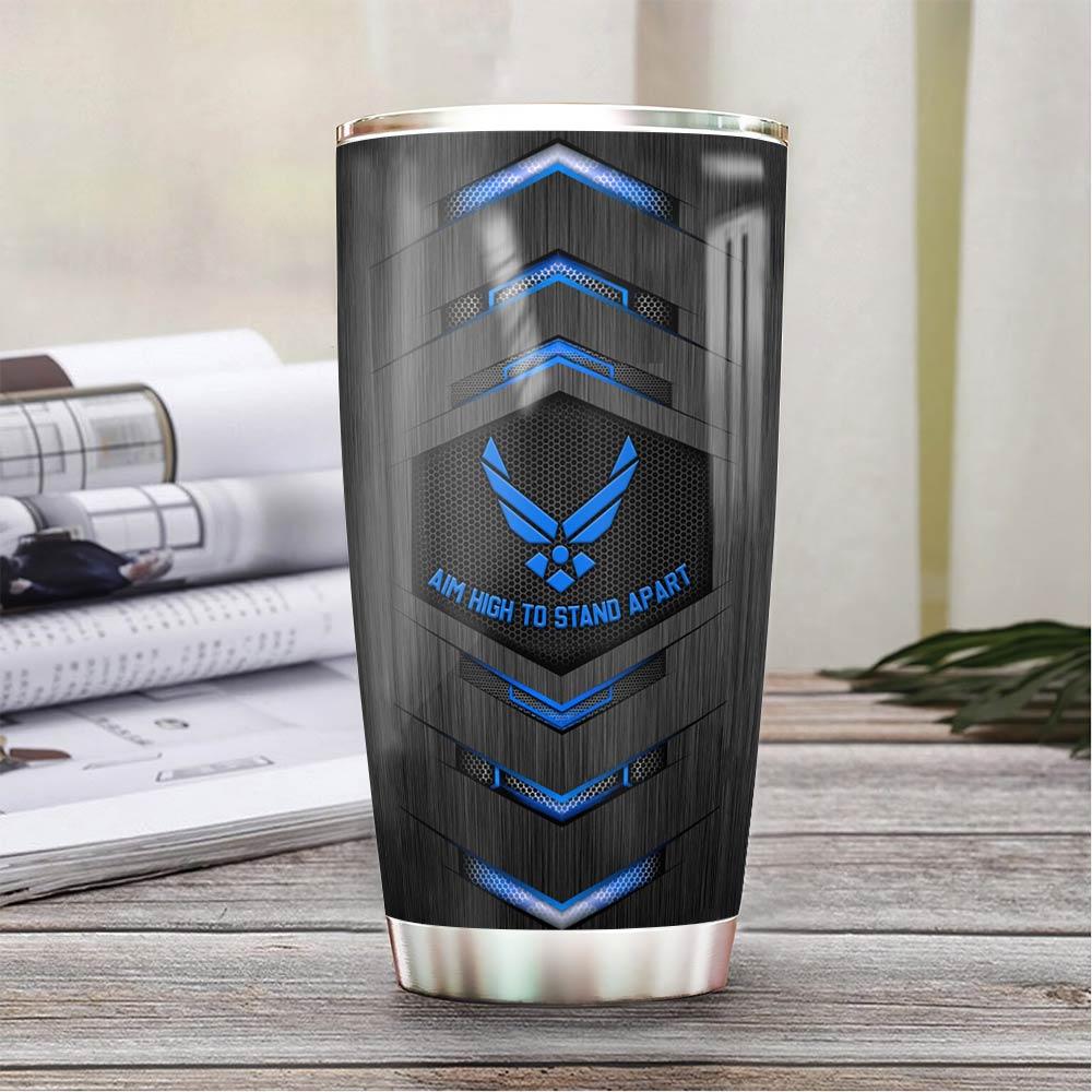 us air force aim high to stand apart customized stainless steel tumbler 3089