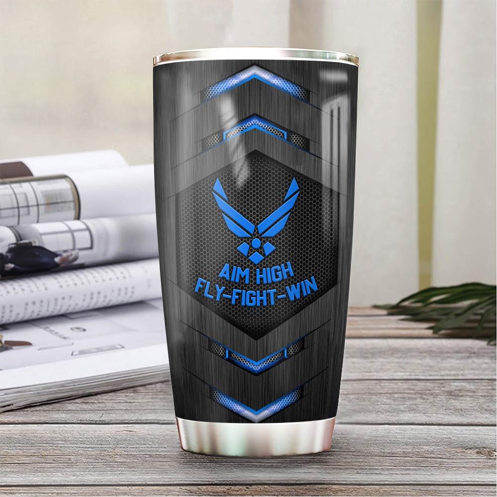 us air force fly fight win customized stainless steel tumbler 2844