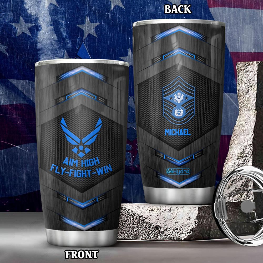 us air force fly fight win customized stainless steel tumbler 2935