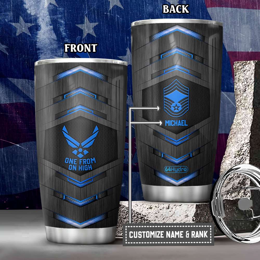 us air force one from on high customized stainless steel tumbler 5737