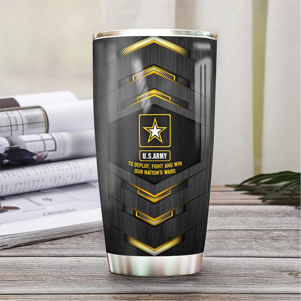 us army deploy fight win customized stainless steel tumbler 4922