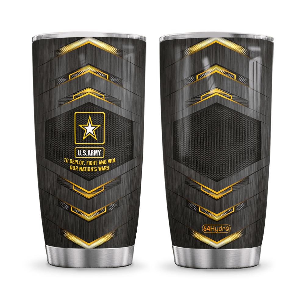 us army deploy fight win customized stainless steel tumbler 8707