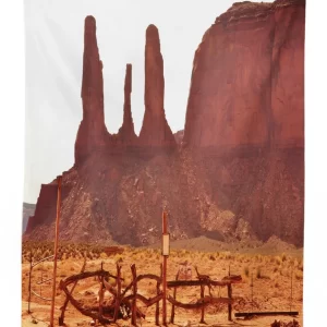 valley view of western 3d printed tablecloth table decor 3779