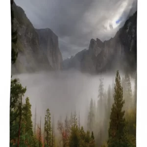 valley yosemite in fall 3d printed tablecloth table decor 4193