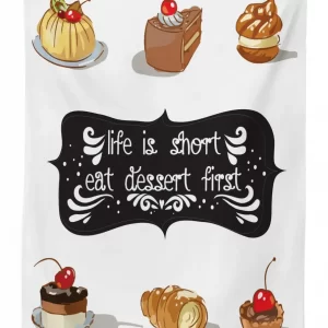 various dessert doodle 3d printed tablecloth table decor 6742
