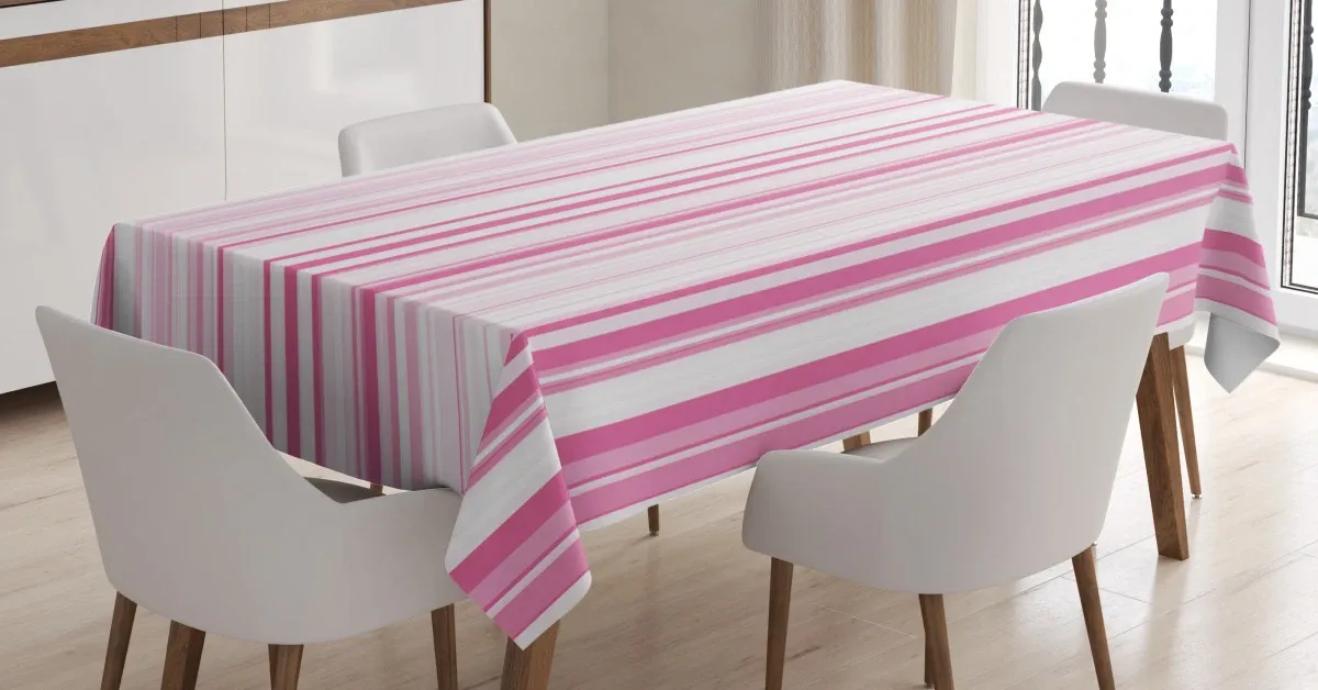 vertically striped 3d printed tablecloth table decor 2618