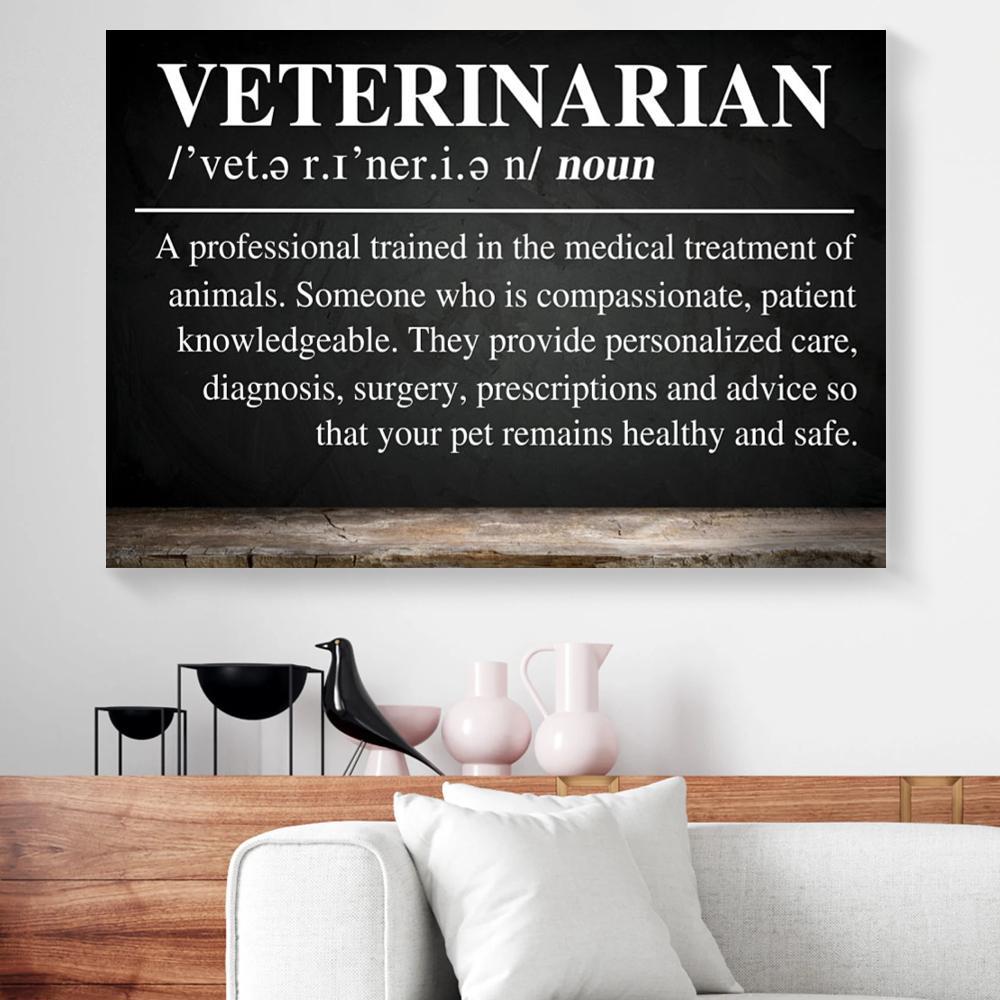 veterinarian definition horizontal canvas prints wall art decor 5100