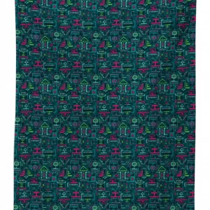 vibrant color geometric 3d printed tablecloth table decor 7884