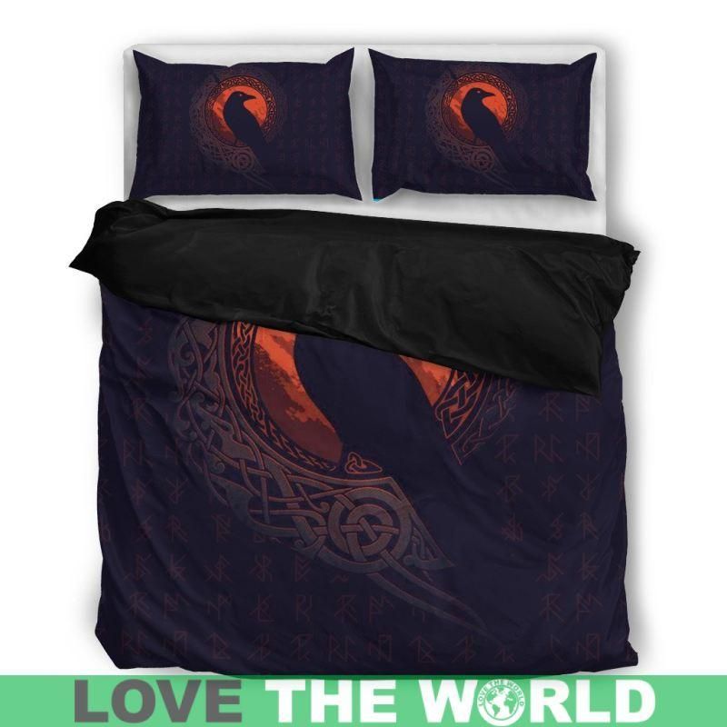 Viking Raven And Odin's Eye Bedding Set Bedroom Decor viking raven and odins eye bedding set bedroom decor 6472