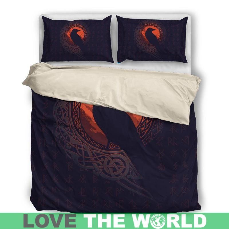 Viking Raven And Odin's Eye Bedding Set Bedroom Decor viking raven and odins eye bedding set bedroom decor 8153