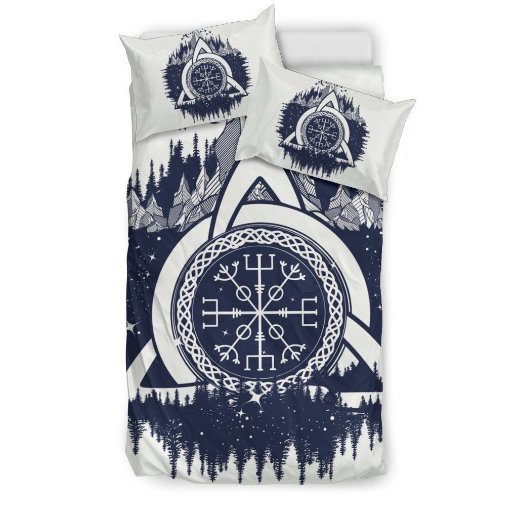 viking symbol into the forest bedding set bedroom decor 6651