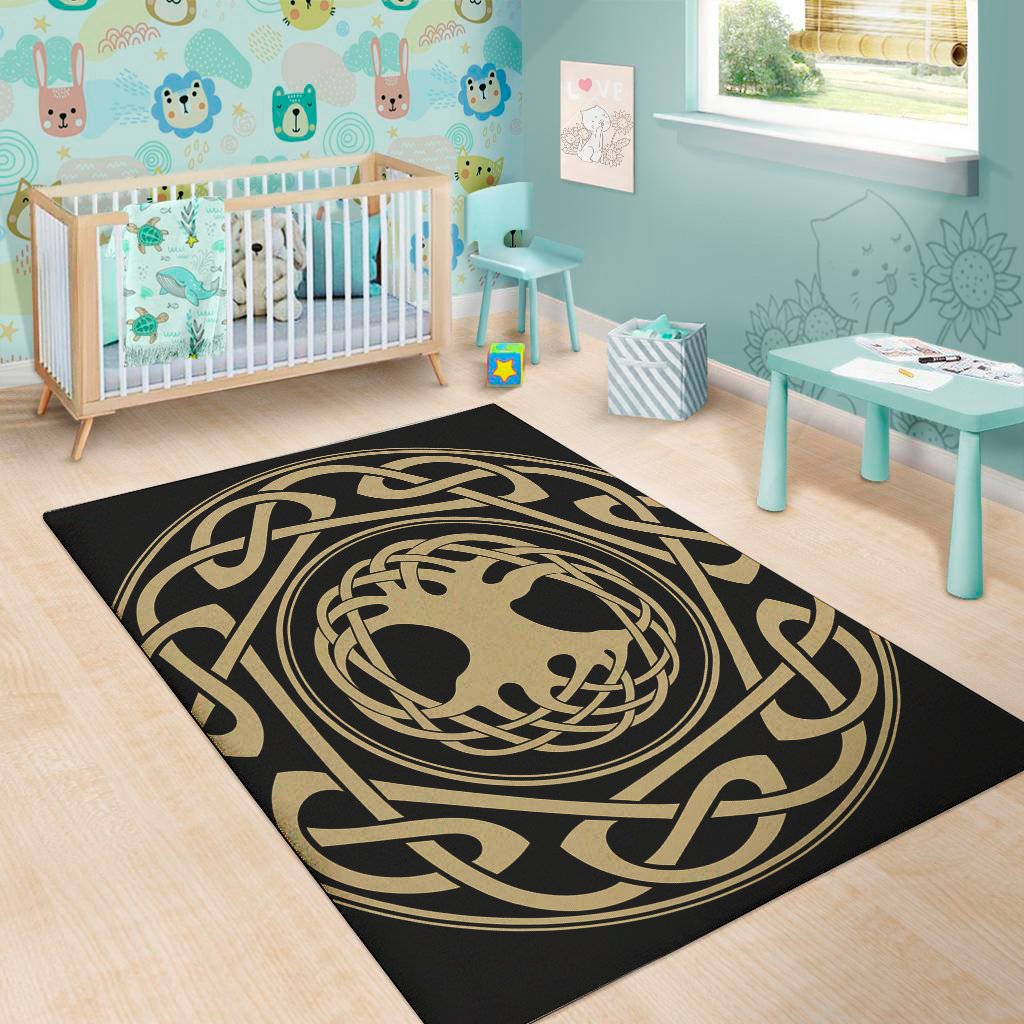 viking tree of life print area rug floor decor 4440