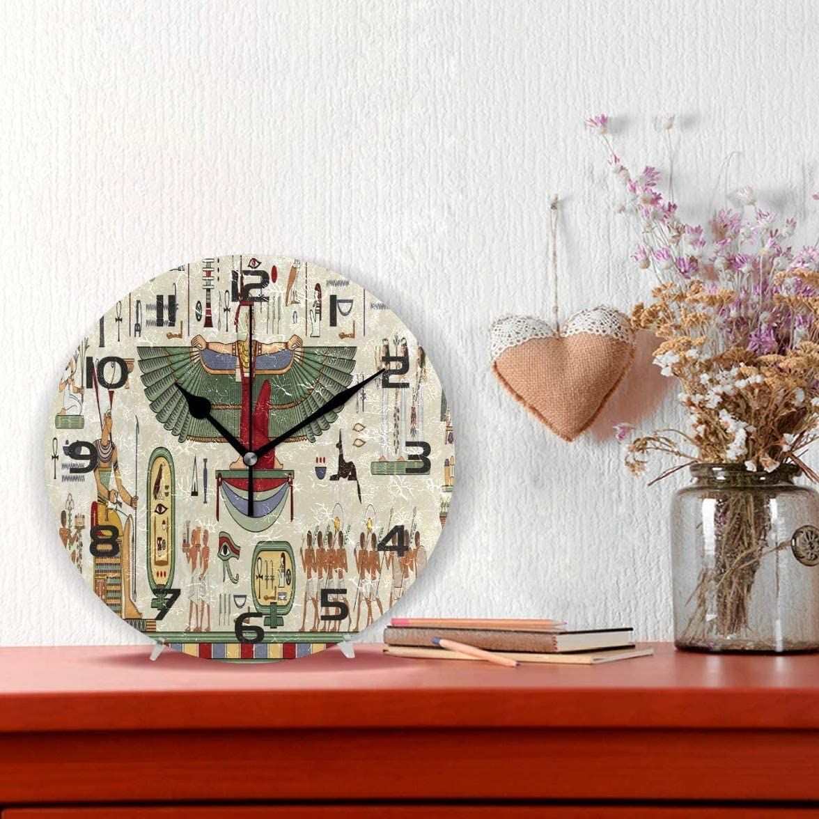 vintage ancient egyptian decorative wall clock 6031