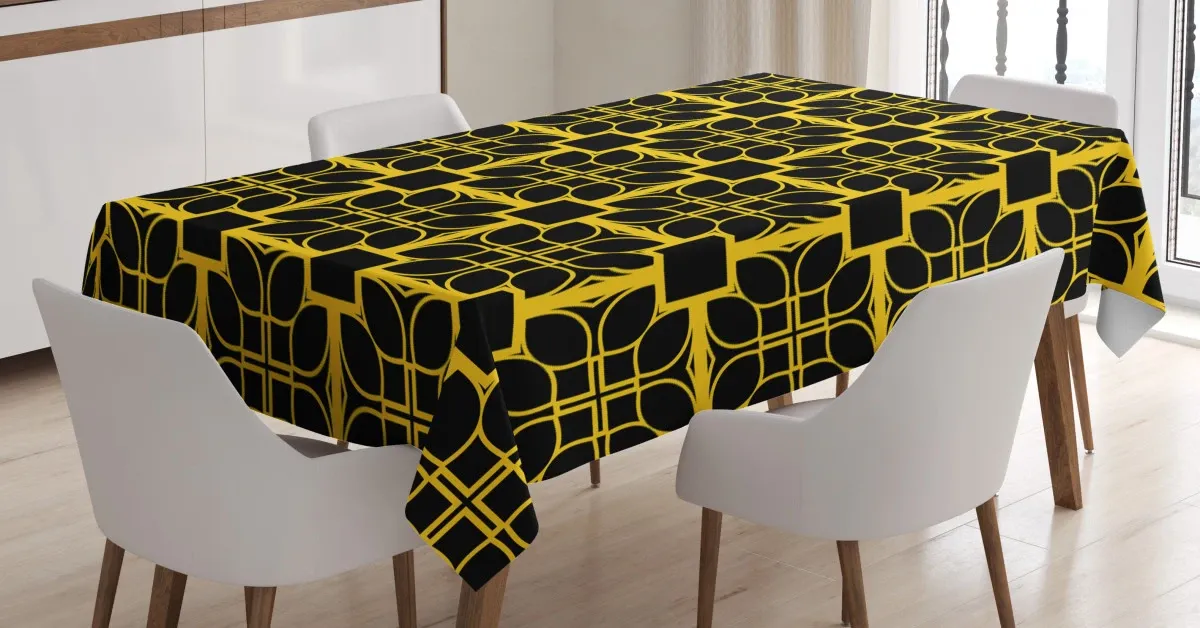 vintage art deco style 3d printed tablecloth table decor 7549