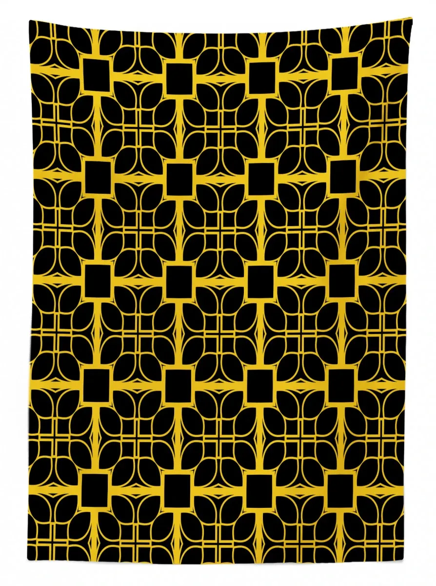 vintage art deco style 3d printed tablecloth table decor 8252