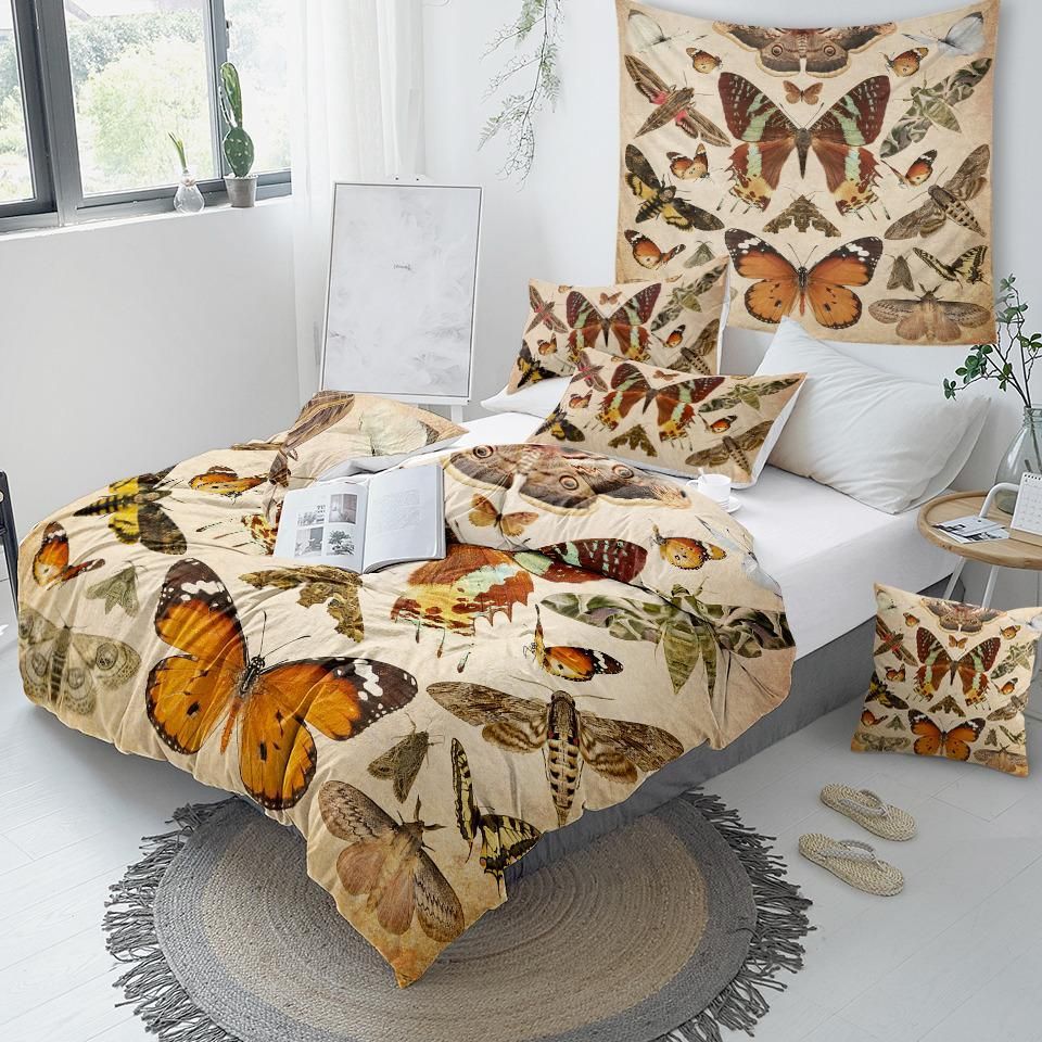 Vintage Butterflies Collection Duvet Cover Bedding Set vintage butterflies collection duvet cover bedding set 6252