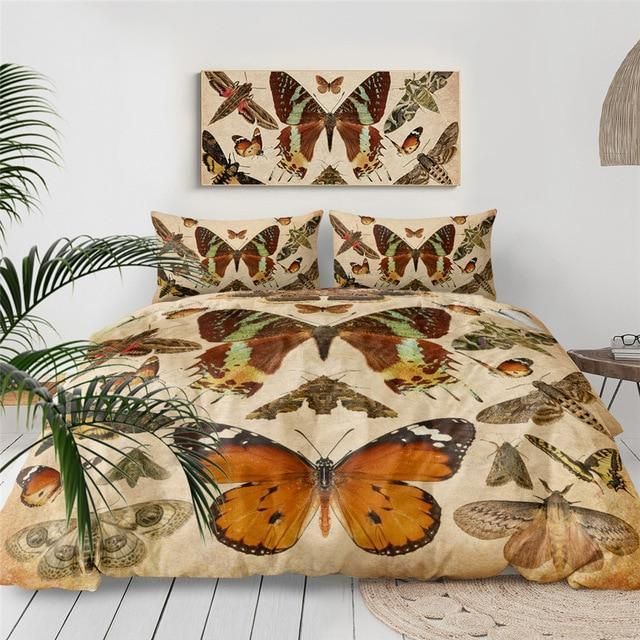Vintage Butterflies Collection Duvet Cover Bedding Set vintage butterflies collection duvet cover bedding set 6931