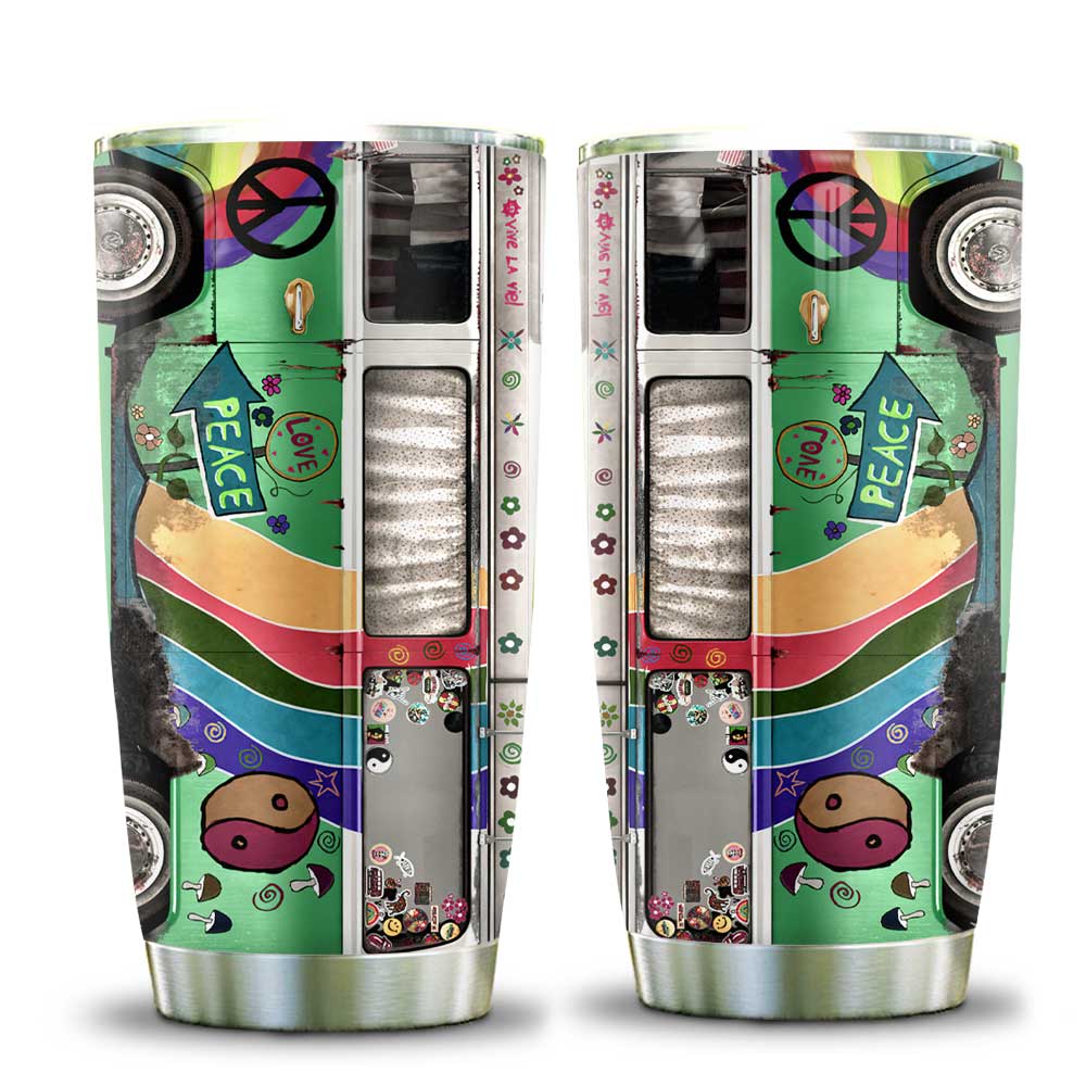 vintage campervan hippie trend stainless steel tumbler 5761