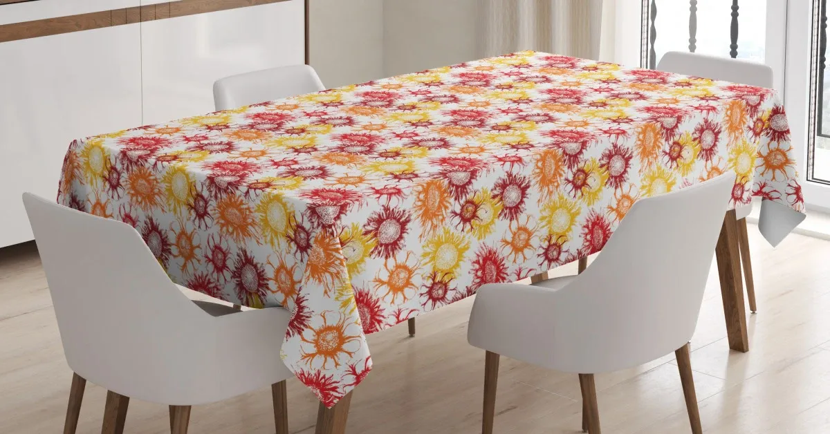 vintage floral artwork 3d printed tablecloth table decor 1206