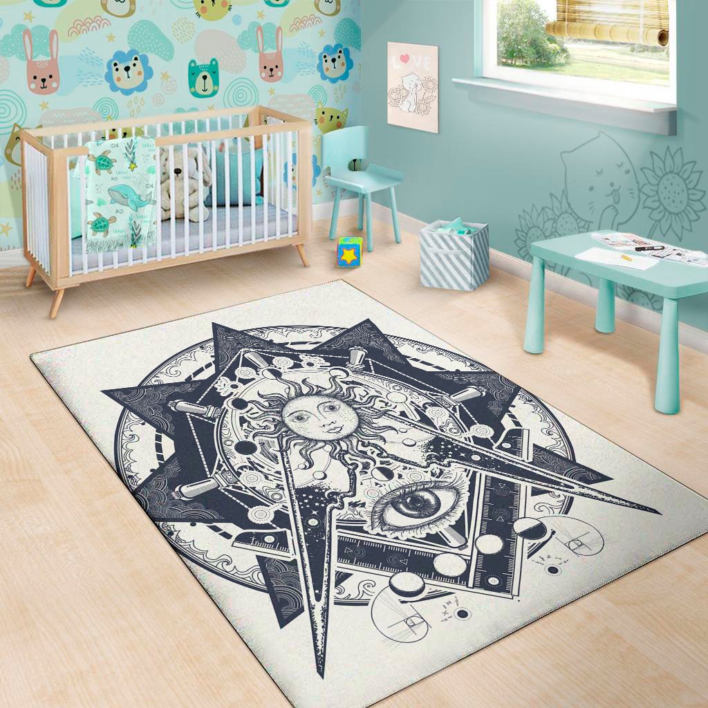 vintage masonic freemasonry print area rug floor decor 6030