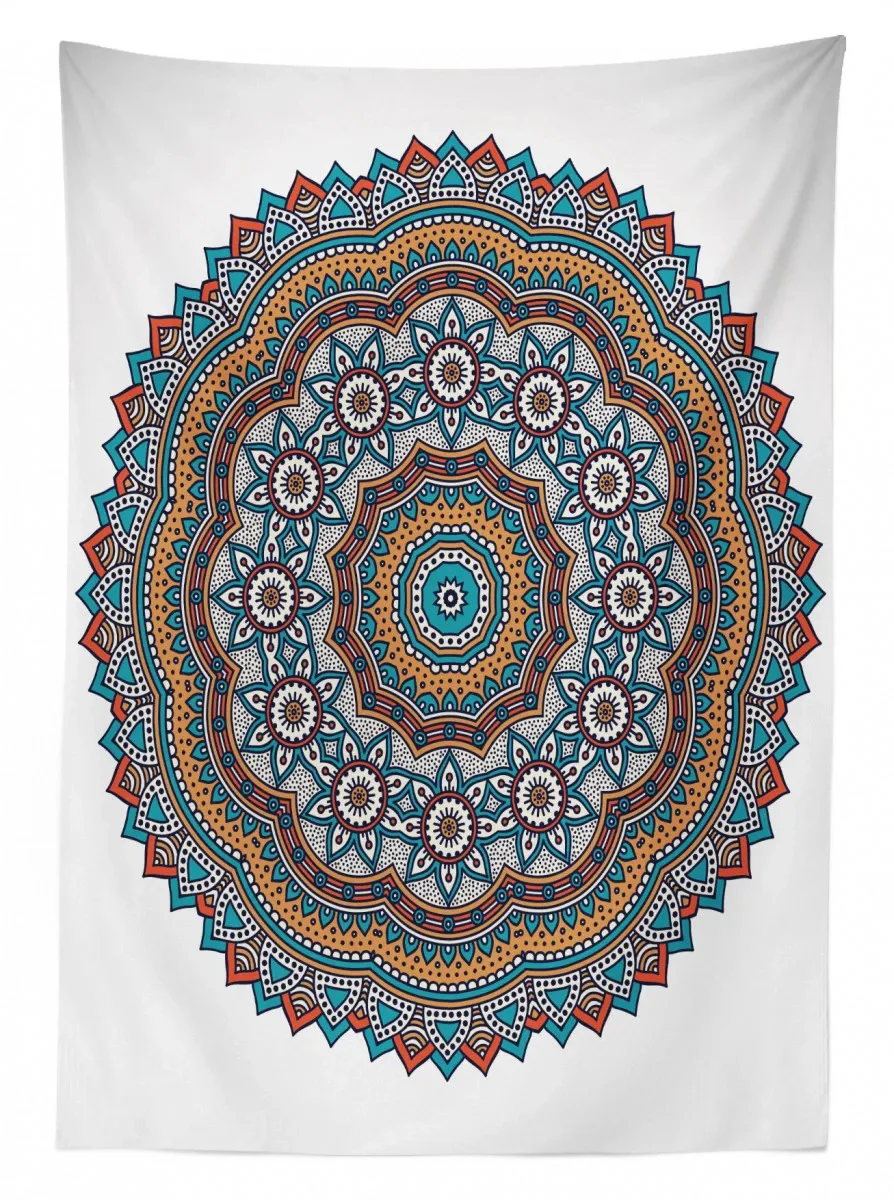 vintage moroccan motif 3d printed tablecloth table decor 3871