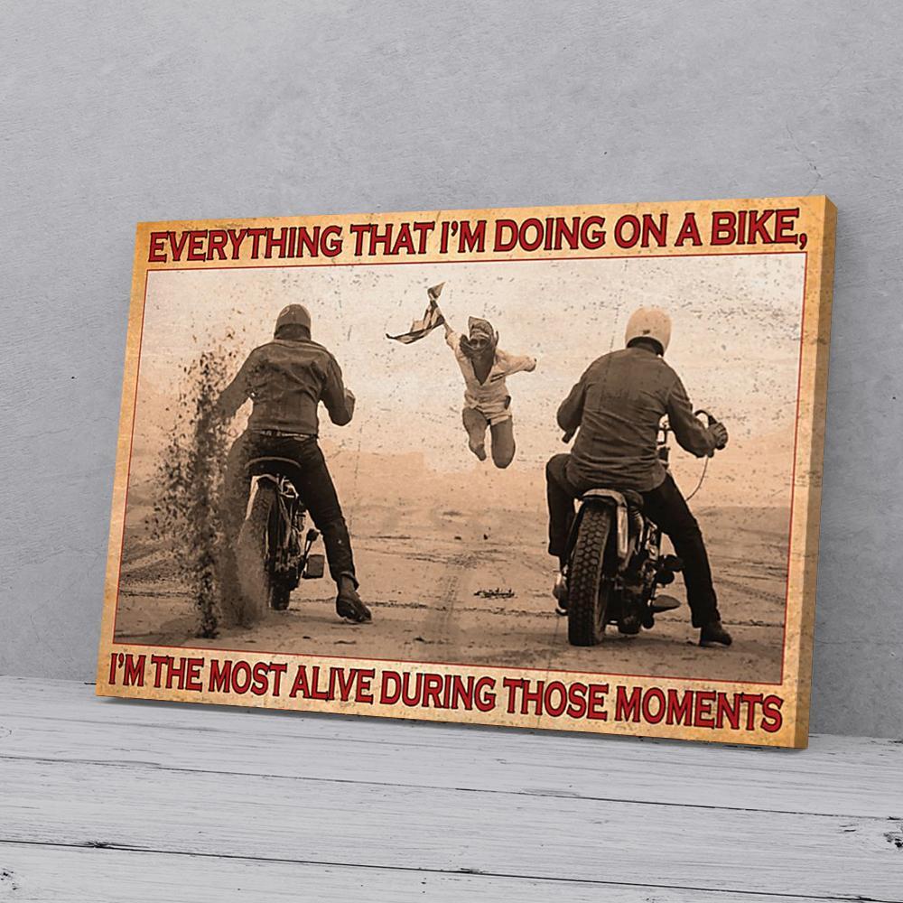 vintage motorbike racing horizontal canvas prints wall art decor 7382