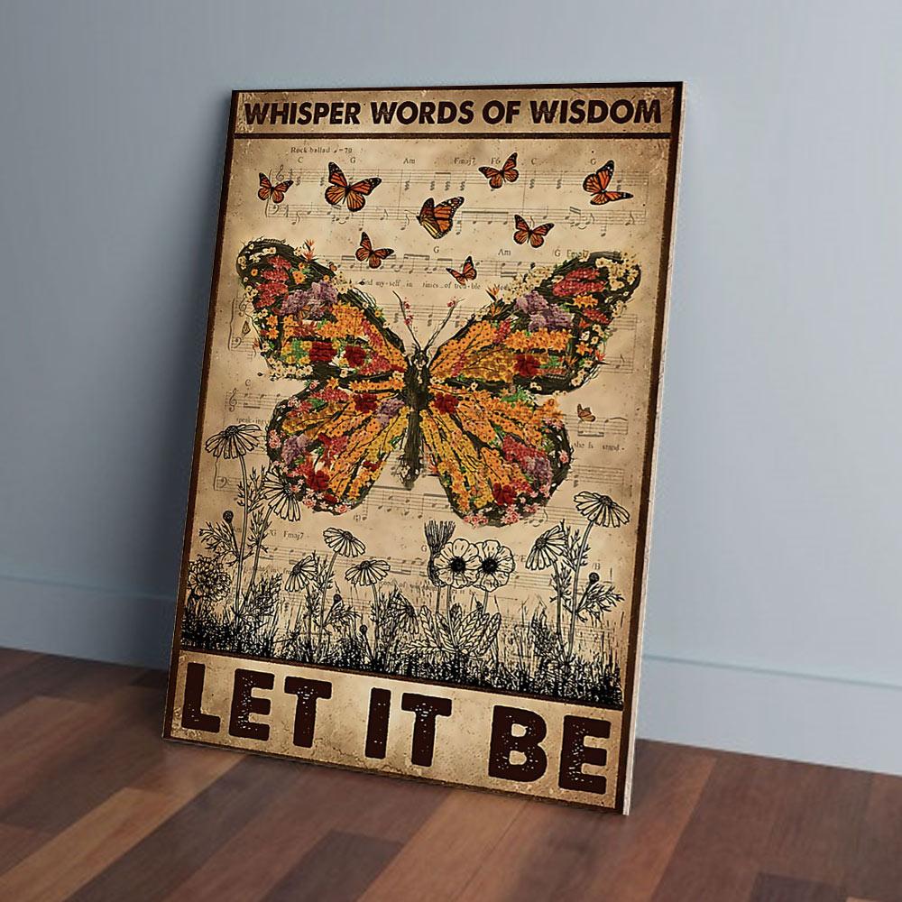 Vintage Music Lines Butterflies Canvas Prints - Wall Art Decor vintage music lines butterflies canvas prints wall art decor 3807